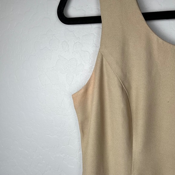 VTG R.J. & Co Women's Tan Dress Suit Set Leopard Trim Size 10P USA *FLAWS*‎ - Picture 12 of 16